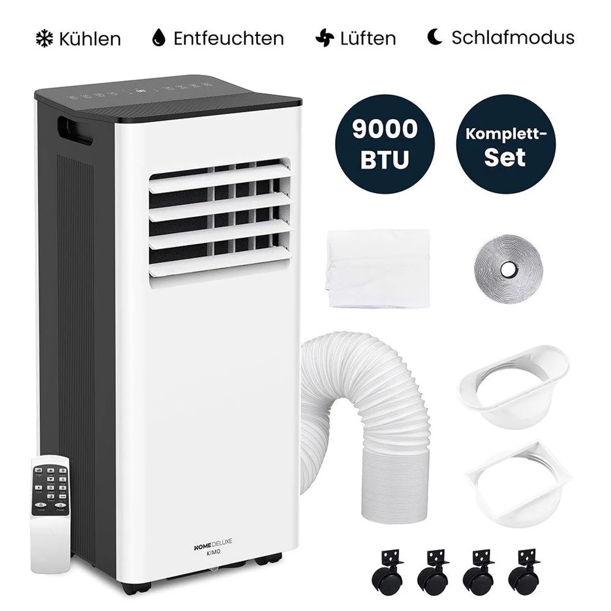 HOME DELUXE KIMO 3-in-1-Klimagerät, 9000 BTU, WiFi-Steuerung, Entfeuchtungsfunktion