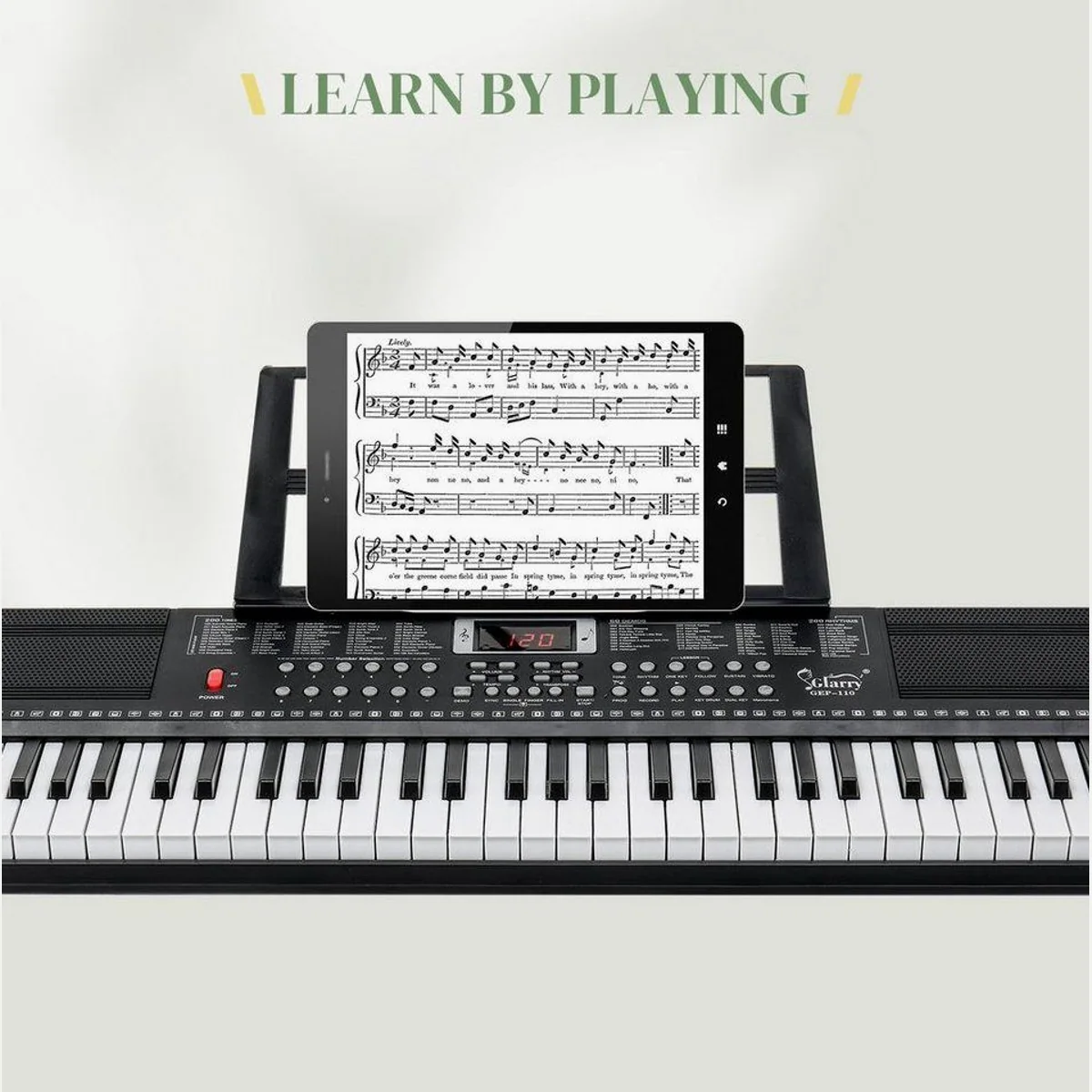 HT Digitalpiano Keyboard 61 Tasten, hervorragende Klangqualität, 3 Lernmodi 3