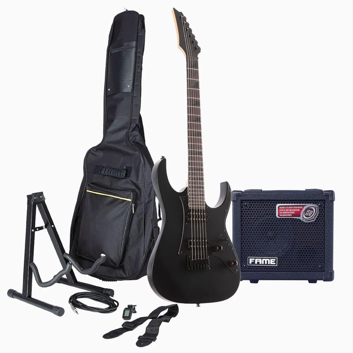 Ibanez Gio GRGR131EX-BKF E-Gitarre, exzellente Spielbarkeit, kraftvoller Klang, modernes Design