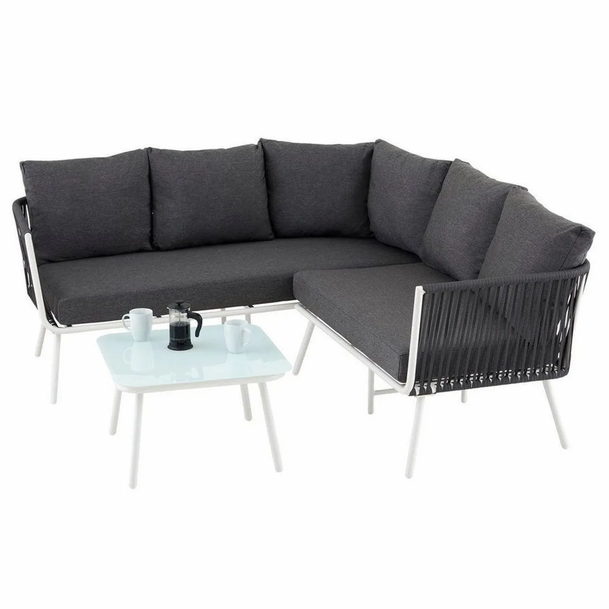 IDIMEX Gartenlounge-Set Jakarta, stilvolles Design, flexible Aufstellung, wasserabweisende Polster 2