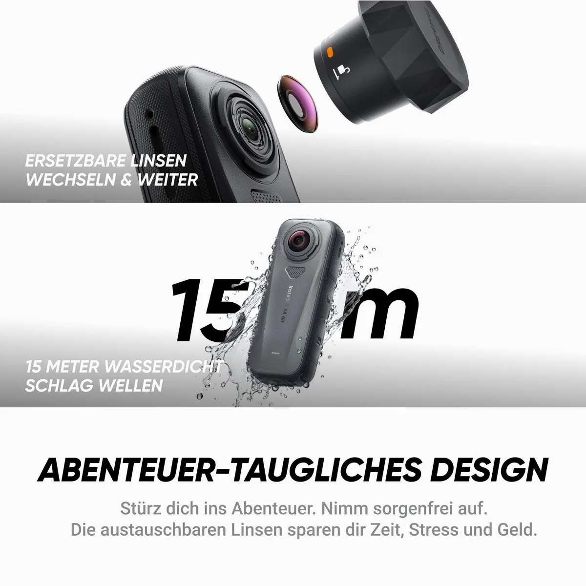 Insta360 X4 Air, 8K Auflösung, 360°-Perspektive, KI-gestützte App — max. 150 Zeichen 4