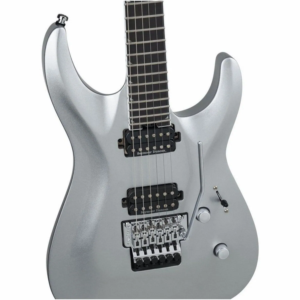Jackson Pro Plus Soloist SLA2 EB Quicksilver, vielseitiges Humbucker-Setup, Floyd Rose Tremolo 3