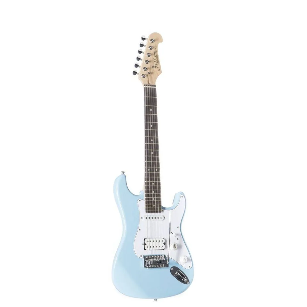 J & D E-Gitarre ST-MINI Sky Blue, kompakt, leistungsstark, ideal für Einsteiger 2