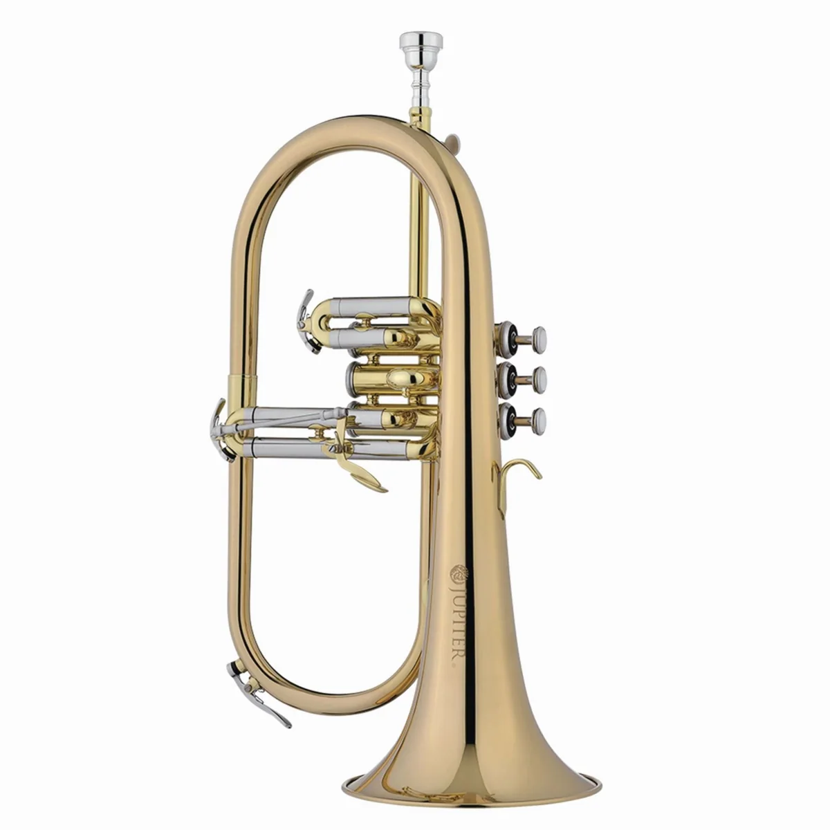 Jupiter JFH-1100RQ Flügelhorn, satter Klang, Goldmessing-Schallstück, ergonomisches Trigger-System