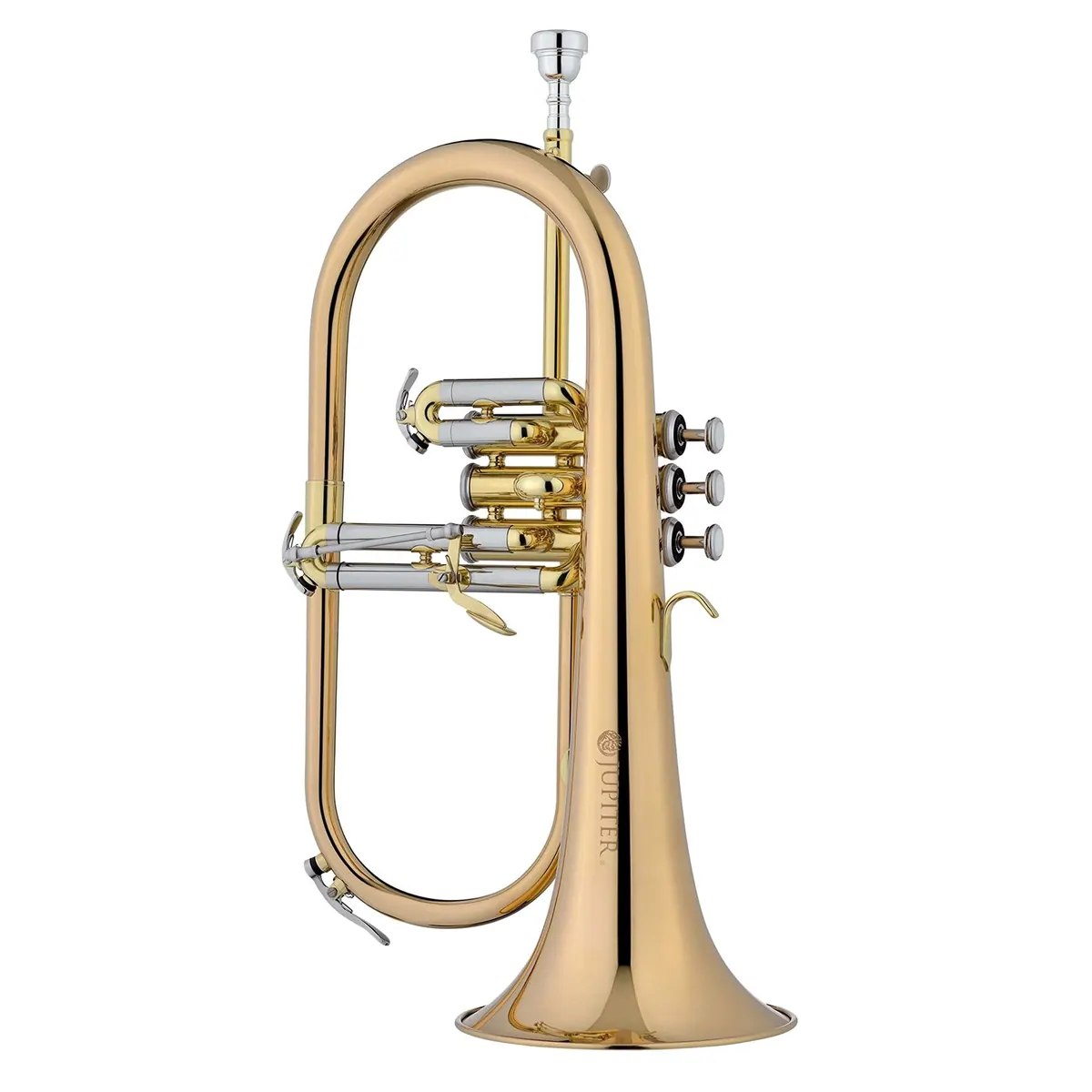 Jupiter JFH-1100RQ Flügelhorn, satter Klang, Goldmessing-Schallstück, ergonomisches Trigger-System 3