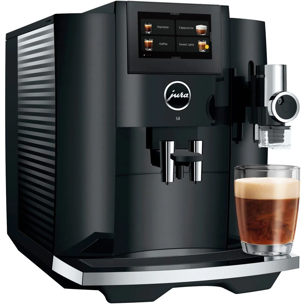 JURA S8 Kaffeevollautomat, elegantes Design, 27 Kaffeespezialitäten, Touchscreen 2