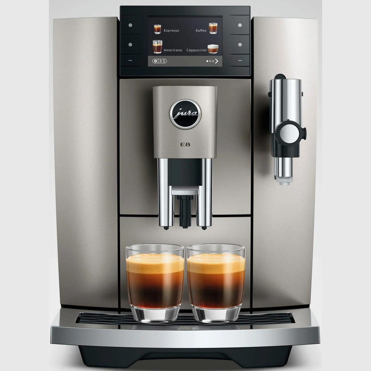 JURA E8 Kaffeevollautomat Midnight Silver, 27 Spezialitäten, WiFi, Hot & Light Brew 2