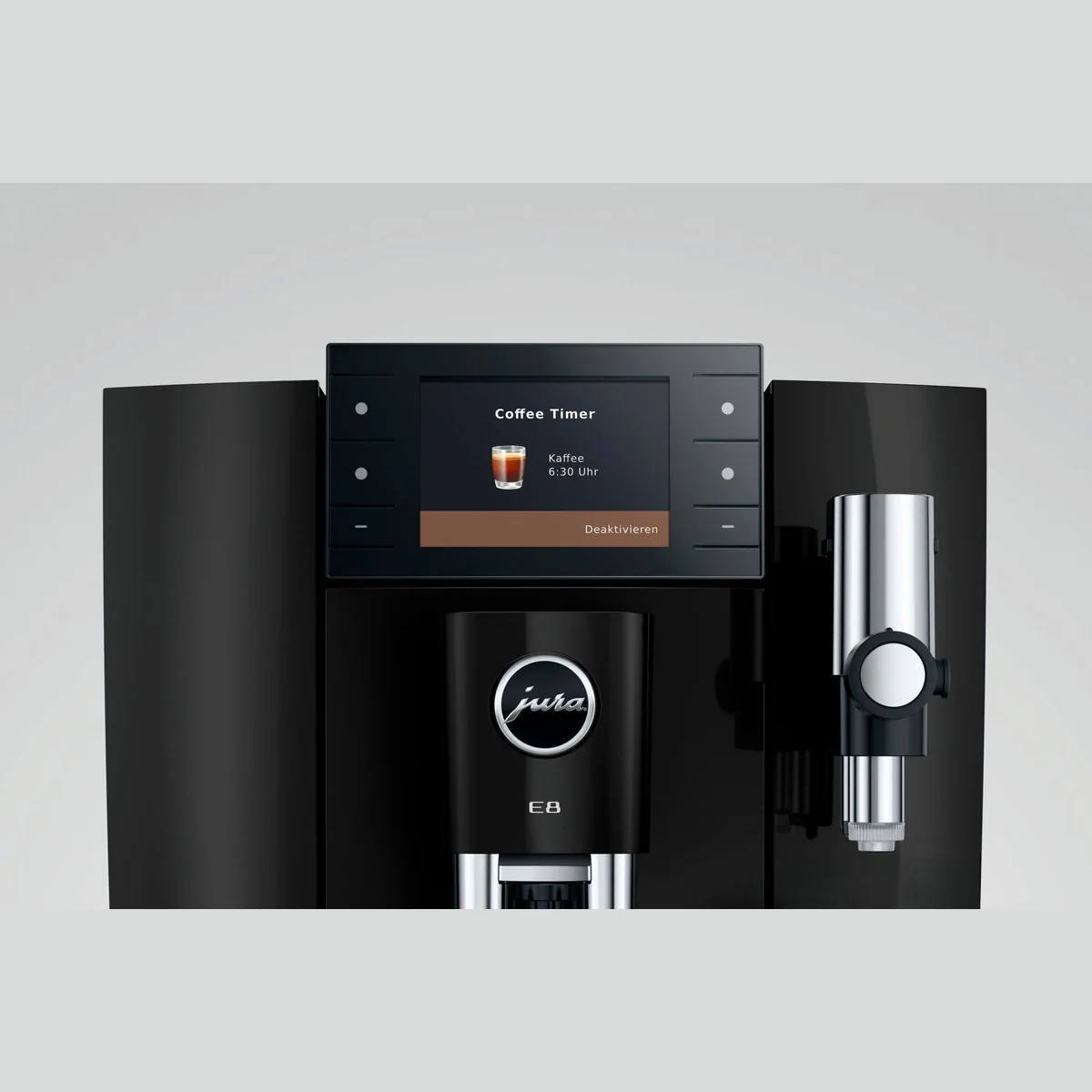 JURA E8 Kaffeevollautomat Piano Black, 27 Spezialitäten, WiFi, Hot & Light Brew 5