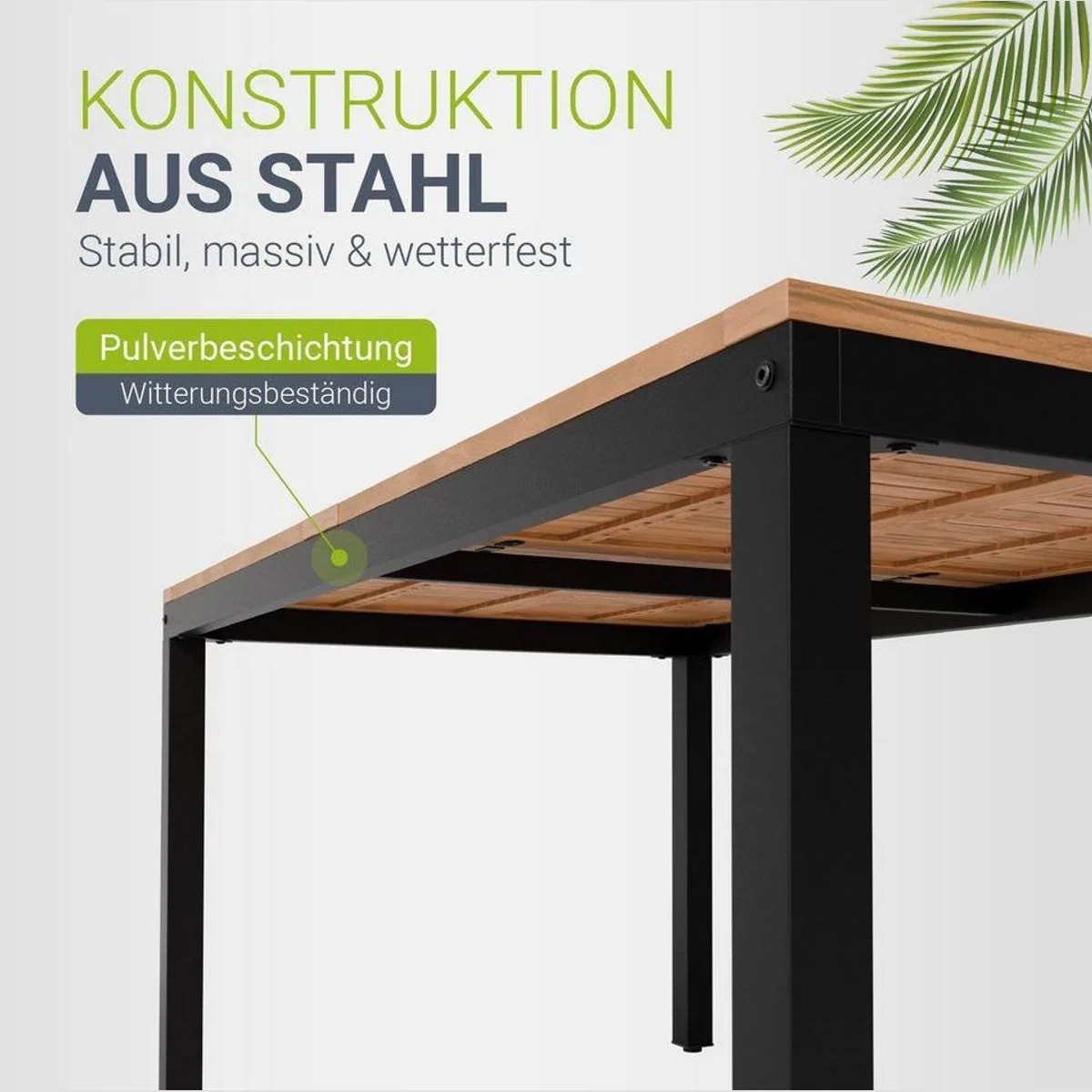 Juskys Gartenlounge-Set Rhodos, 7-teilig, elegantes Design aus Akazienholz 4