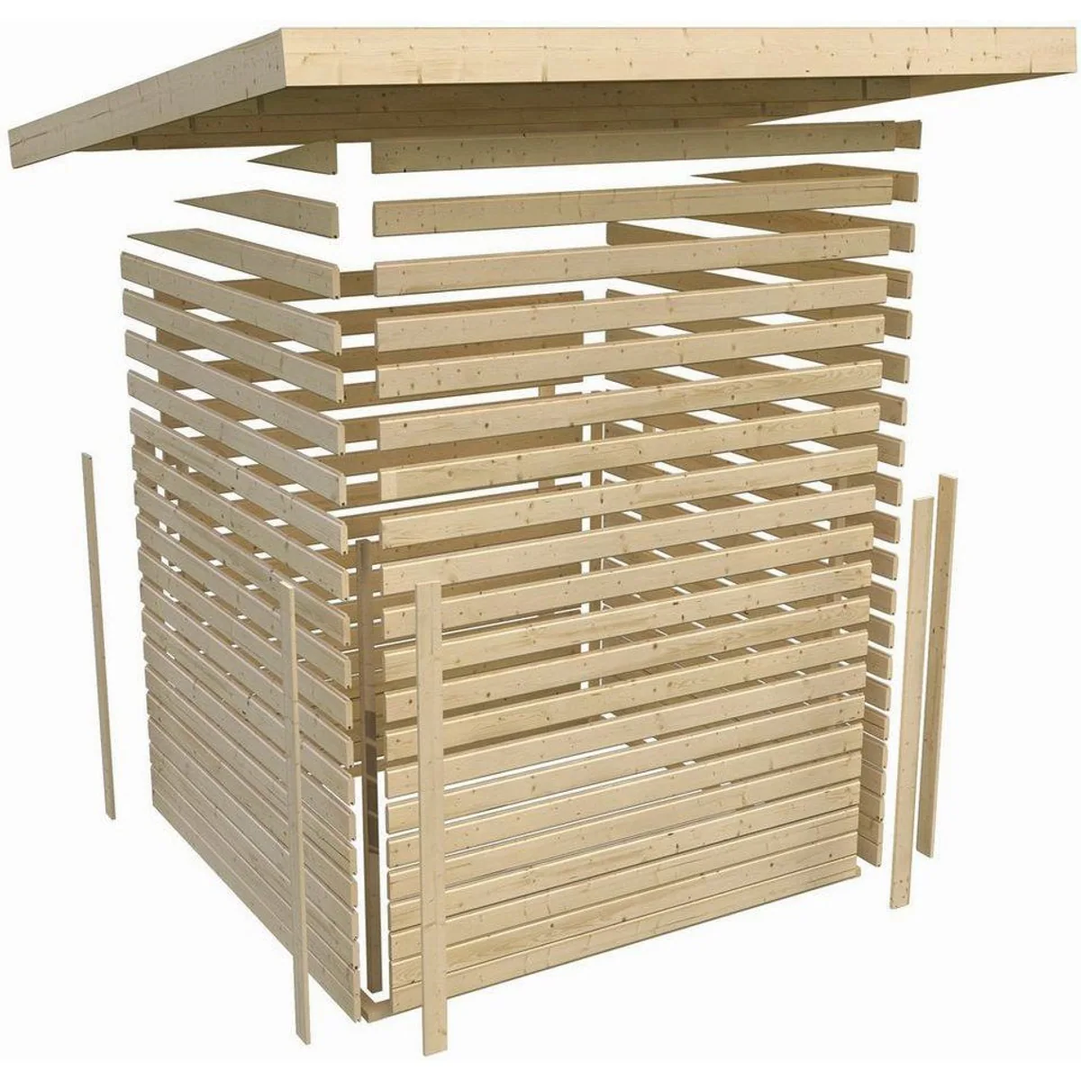 Karibu Gartenhaus Baggersee 1, 14 mm Wandstärke, Made in Germany 5