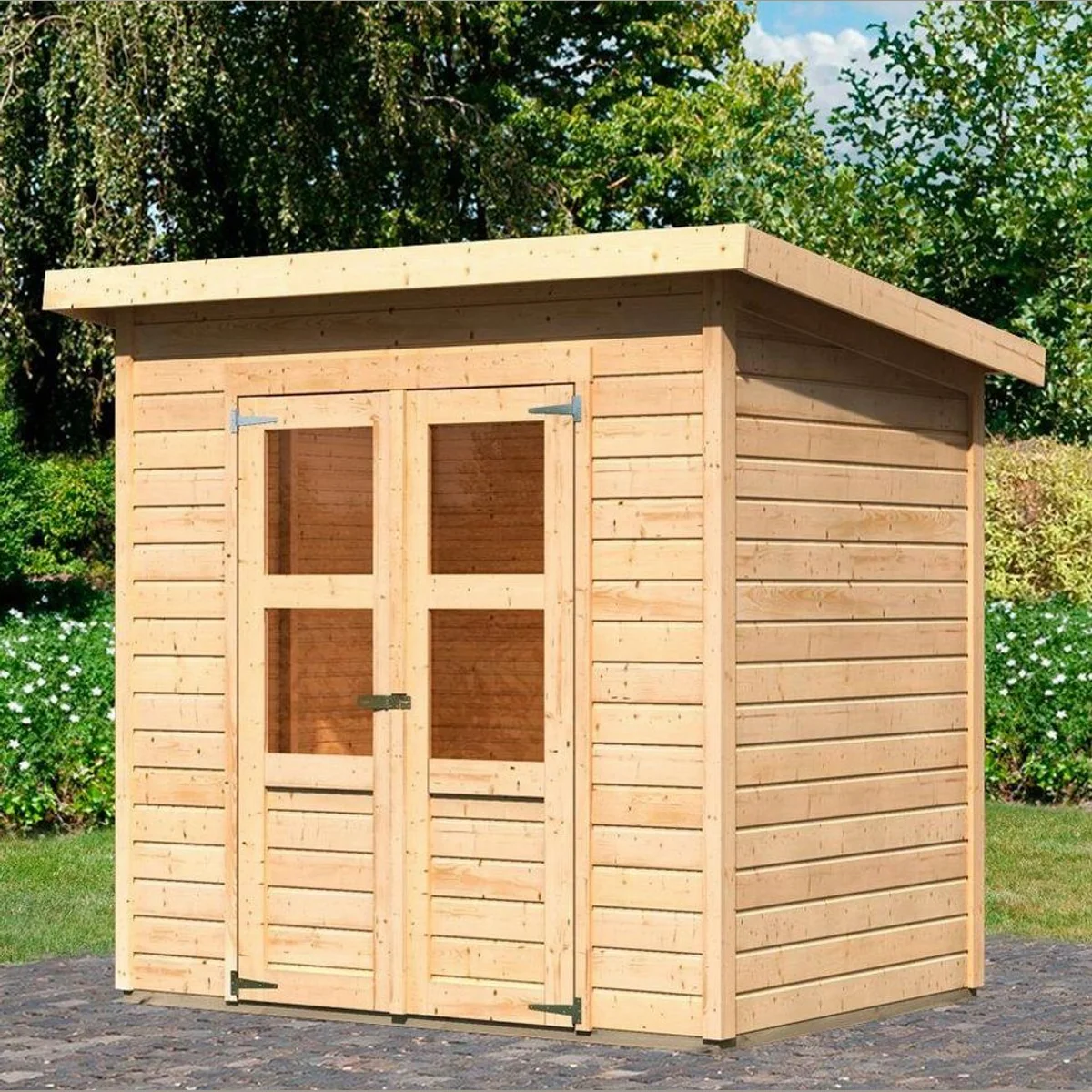 Karibu Gartenhaus Baggersee 2, hochwertige Fichte, optimale Raumnutzung 3