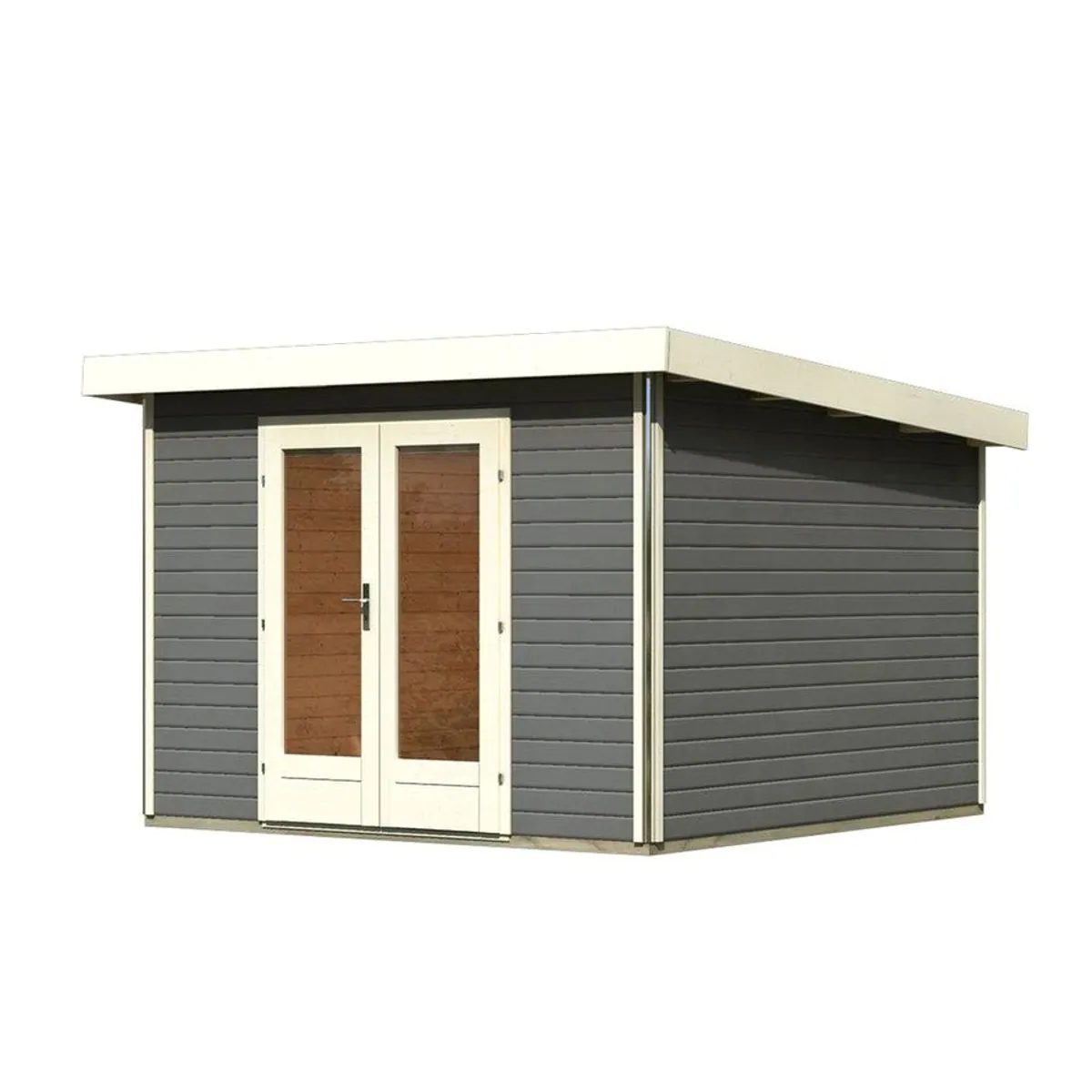 Karibu Gartenhaus Radeburg, 38 mm, 346 x 360 cm, terragrau — stabil, ansprechend, funktional 4