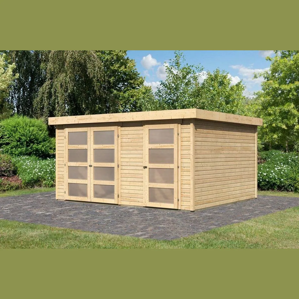 Karibu Gartenhaus Maluna 3, 19 mm Wandstärke, 13 m² Grundfläche 3