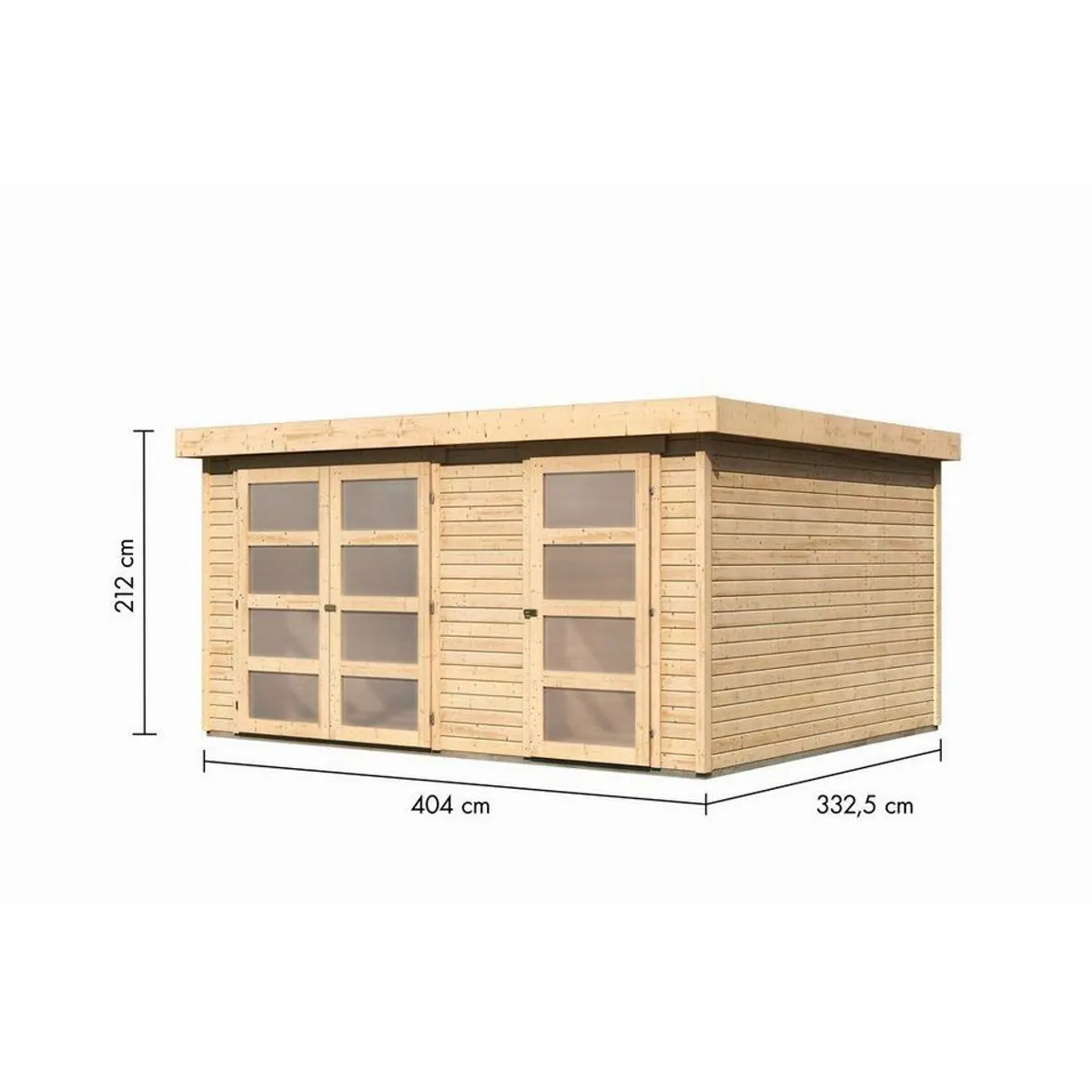 Karibu Gartenhaus Maluna 3, 19 mm Wandstärke, 13 m² Grundfläche 5