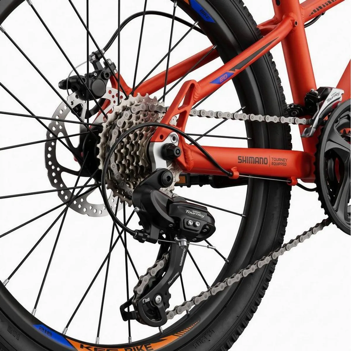 Keskin eBike MTB1 Kinderfahrrad, 20 Zoll – leichter Aluminium-Rahmen, 21-Gang-Schaltung, mechanische Scheibenbremsen 3