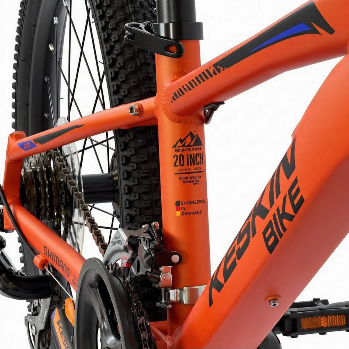 Keskin eBike MTB1 Kinderfahrrad, 20 Zoll – leichter Aluminium-Rahmen, 21-Gang-Schaltung, mechanische Scheibenbremsen 4