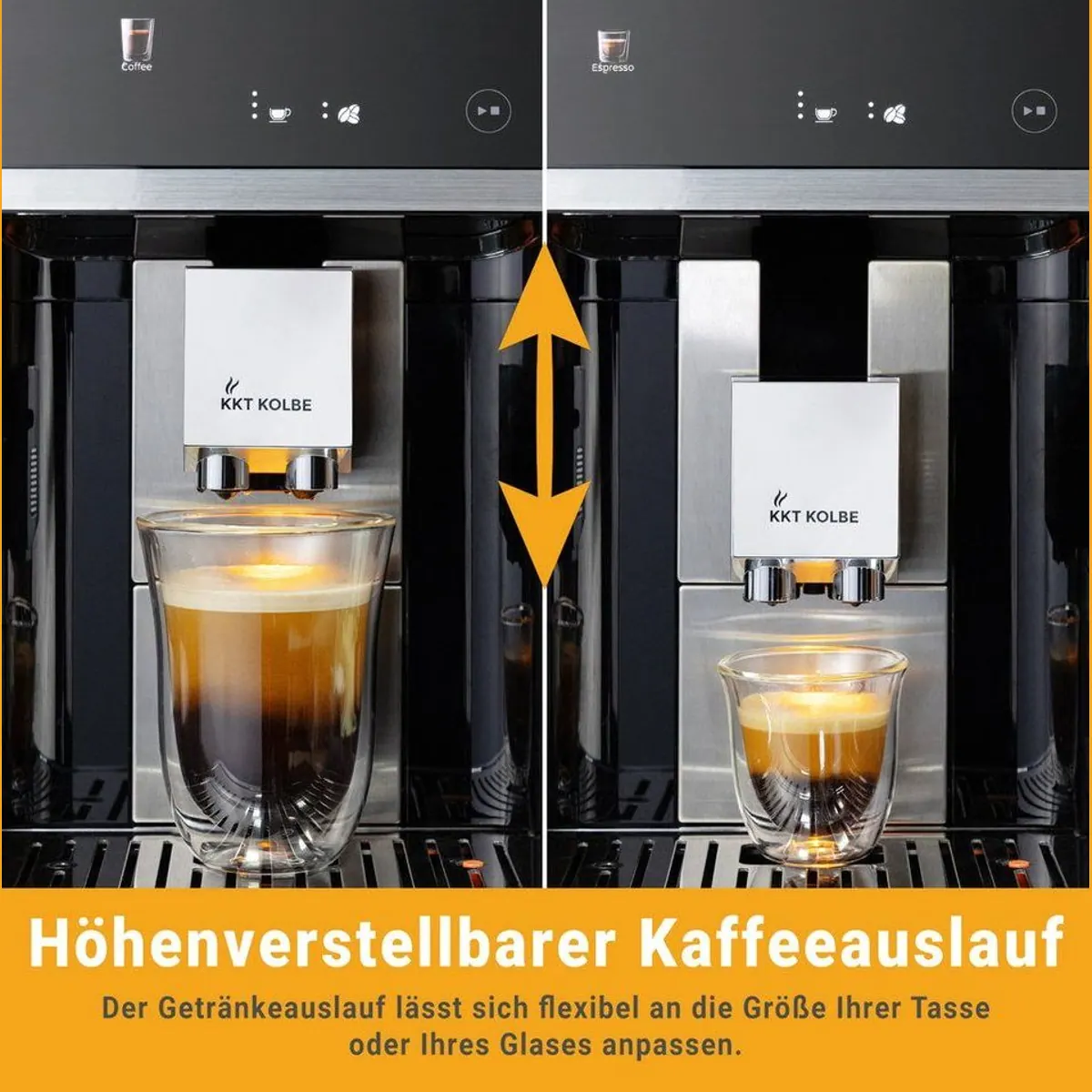 KKT KOLBE One Kaffeevollautomat, 7 Kaffeespezialitäten, Intuitive Touch-Bedienung, Automatische Reinigung 4