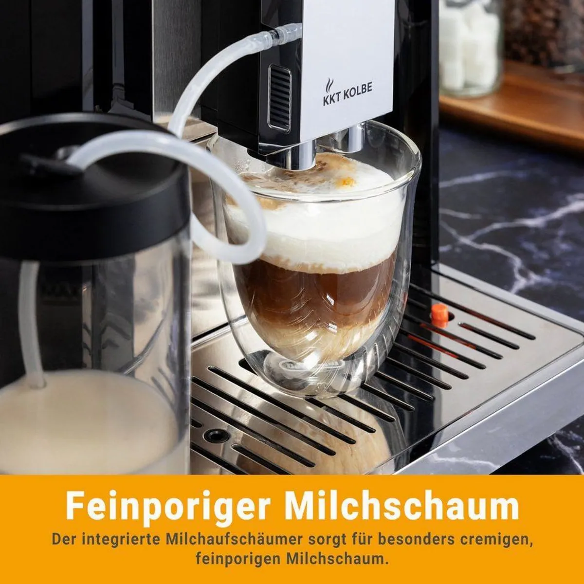 KKT KOLBE One Kaffeevollautomat, 7 Kaffeespezialitäten, Intuitive Touch-Bedienung, Automatische Reinigung 5