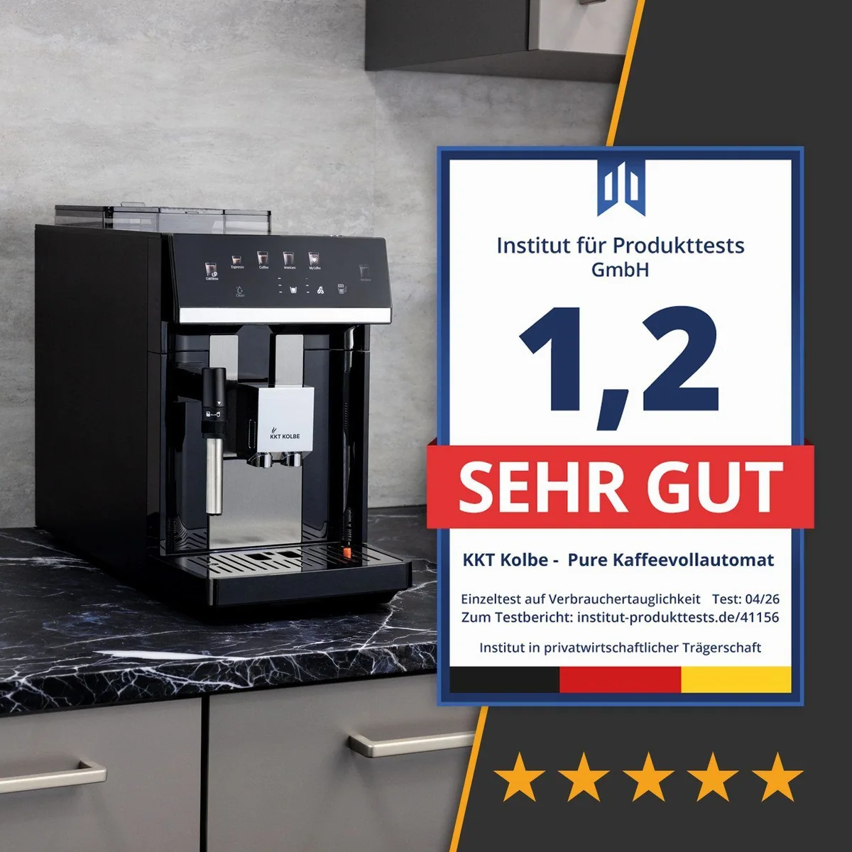 KKT KOLBE Pure Kaffeevollautomat, 4 Kaffeespezialitäten, Automatische Reinigung, 2 Tassen-Funktion 2