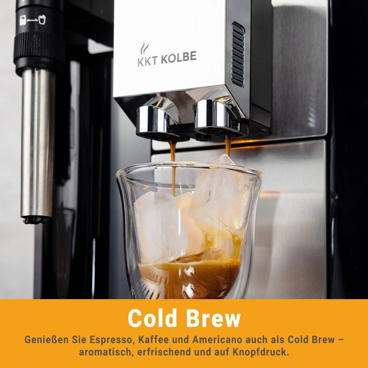 KKT KOLBE Pure Kaffeevollautomat, 4 Kaffeespezialitäten, Automatische Reinigung, 2 Tassen-Funktion 3