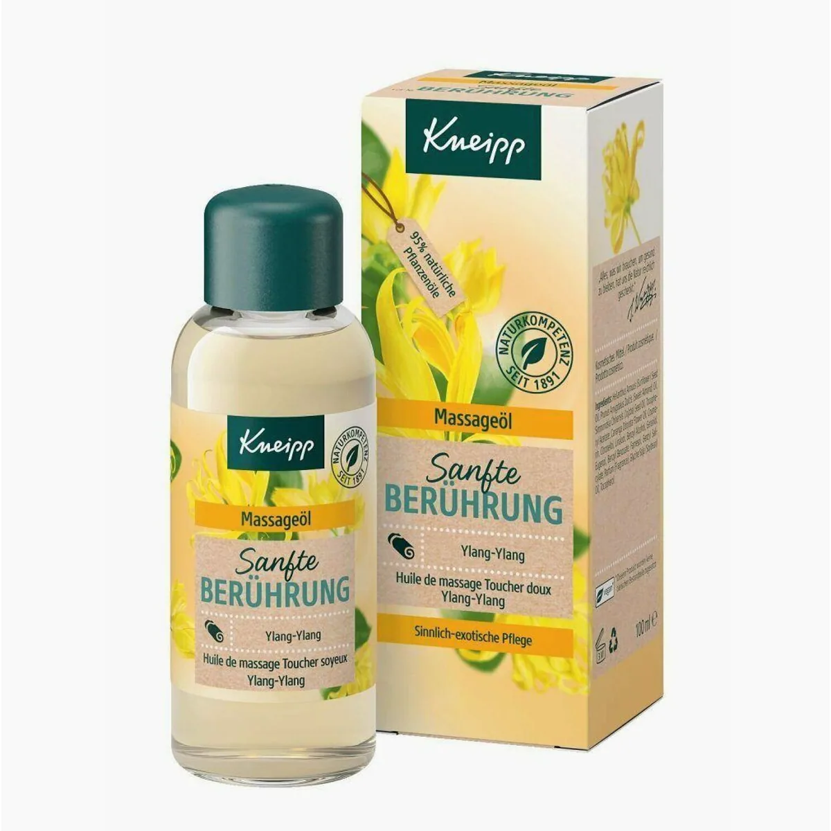Kneipp Körperöl Gentle Touch, sinnliches Ylang-Ylang Aroma, pflegende Öle