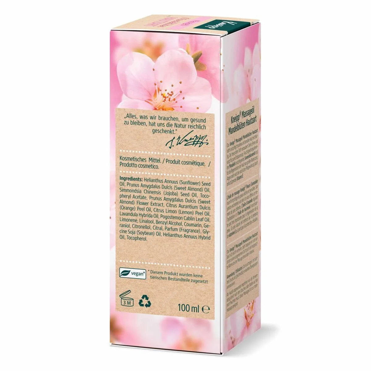 Kneipp Mandelblüte Körperöl, nährende Pflege, sanfte Massage 3