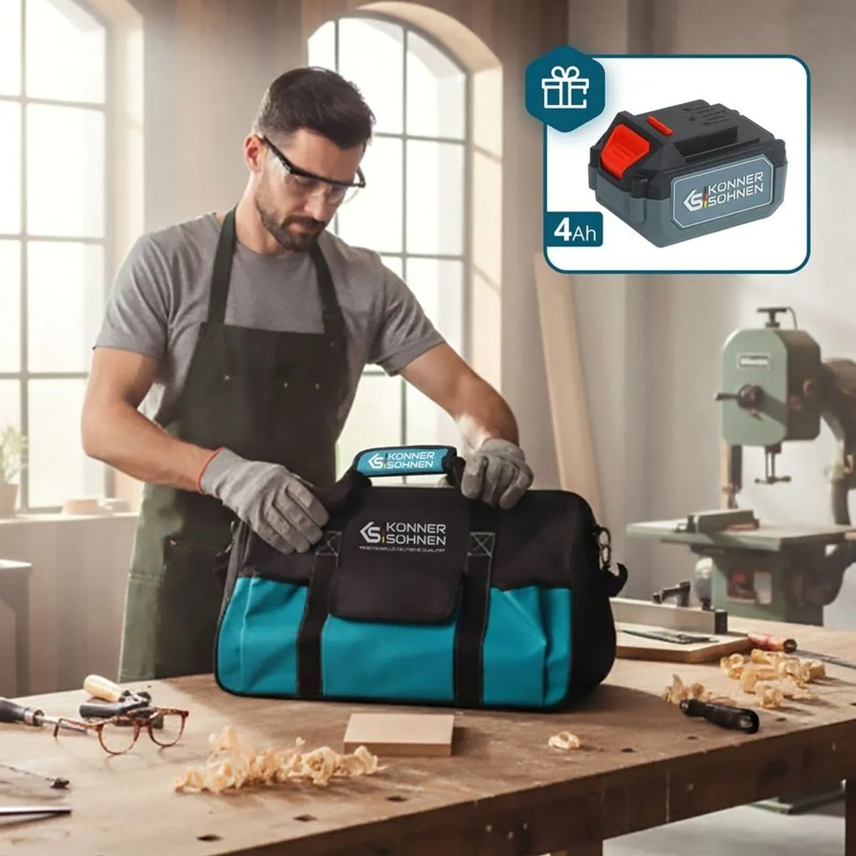 Könner & Söhnen KS RHAGD 20V SET 3 PLUS, vielseitiges 3-in-1 Akku-Meister-Set 2