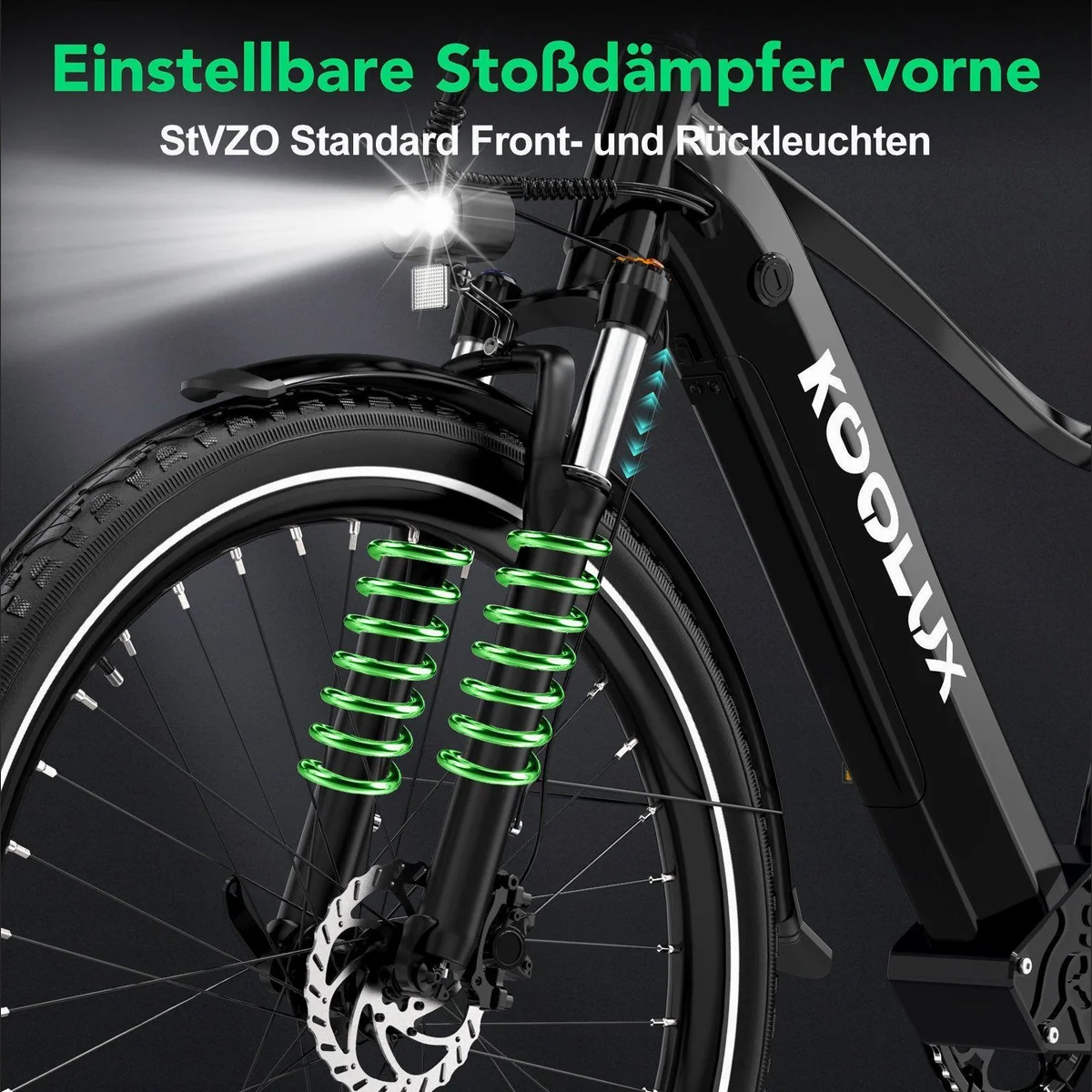 KOOLUX E-Bike 26 Zoll, 7-Gang Shimano, 624 Wh Akku — flexibel, leistungsstark, sicher 3