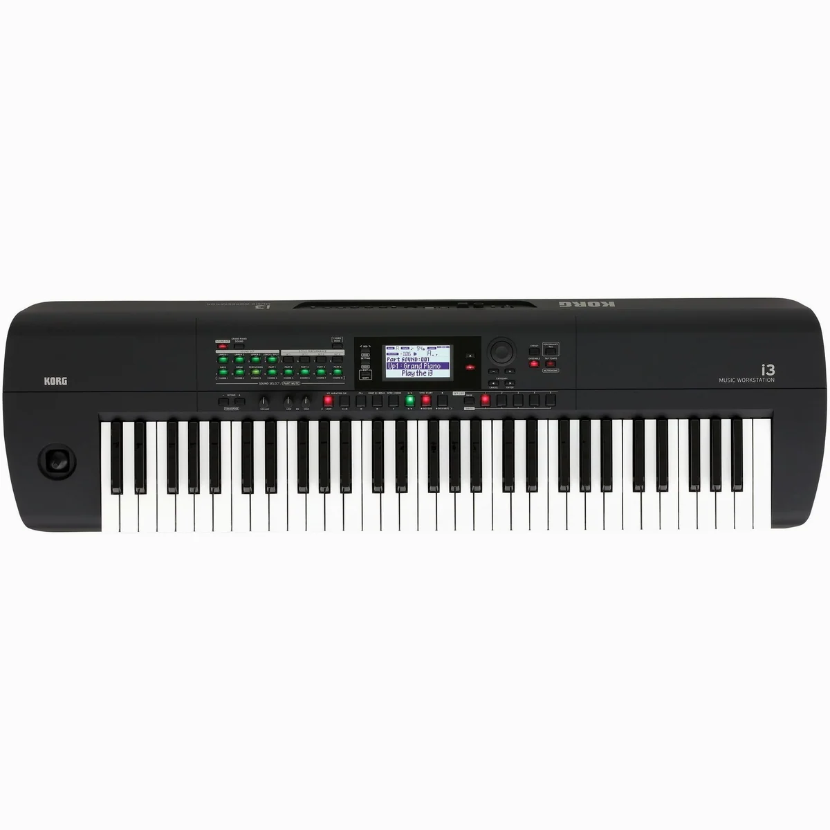 Korg i3 Black, vielseitige Music-Workstation mit 790 Klangfarben — 61 anschlagsdynamische Tasten