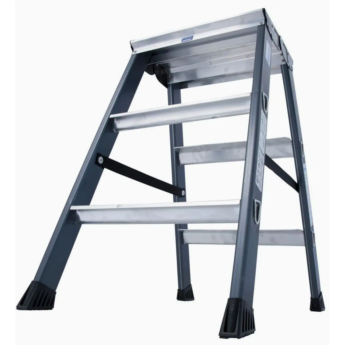 KRAUSE Doppelleiter SePro D, eloxiertes Aluminium, 2x3 Stufen, Arbeitshöhe 220 cm 3