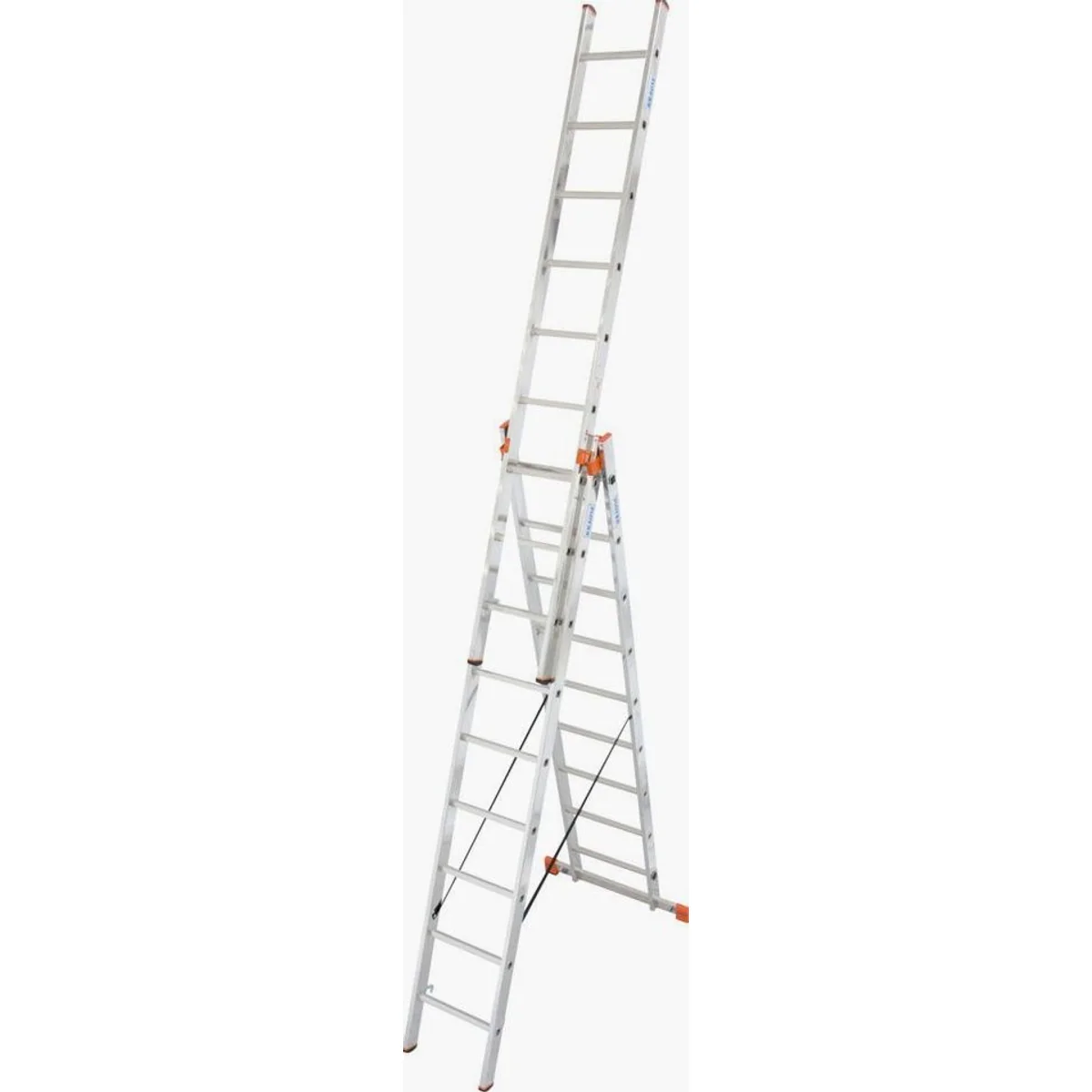 KRAUSE Tribilo Vielzweckleiter, 3x9 Sprossen, hohe Belastbarkeit