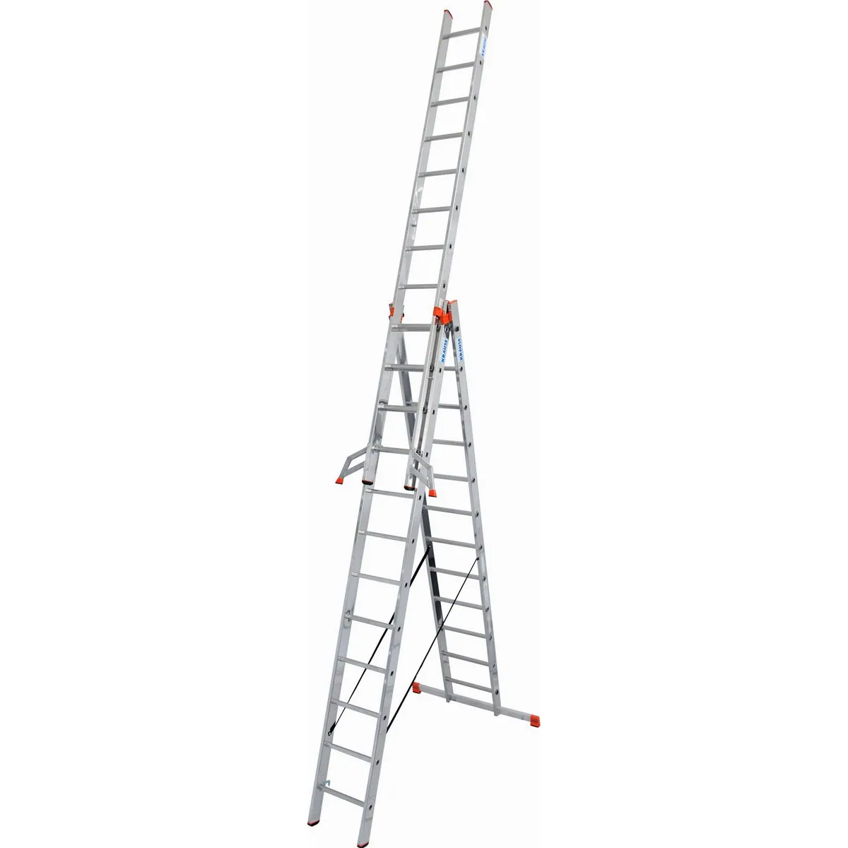 KRAUSE Tribilo Vielzweckleiter, flexible Einsatzmöglichkeiten, stabile Konstruktion, 3x12 Sprossen