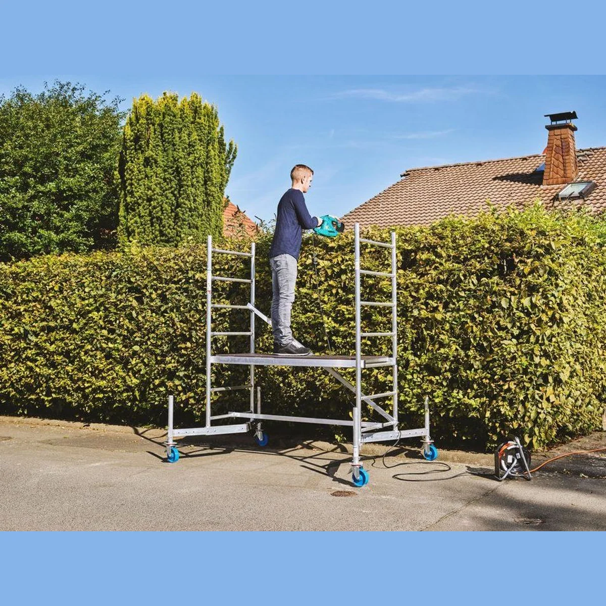 KRAUSE ClimTec Arbeitsgerüst, Aluminium-Grundgerüst, bis 3 m Arbeitshöhe, vielseitig einsetzbar 3