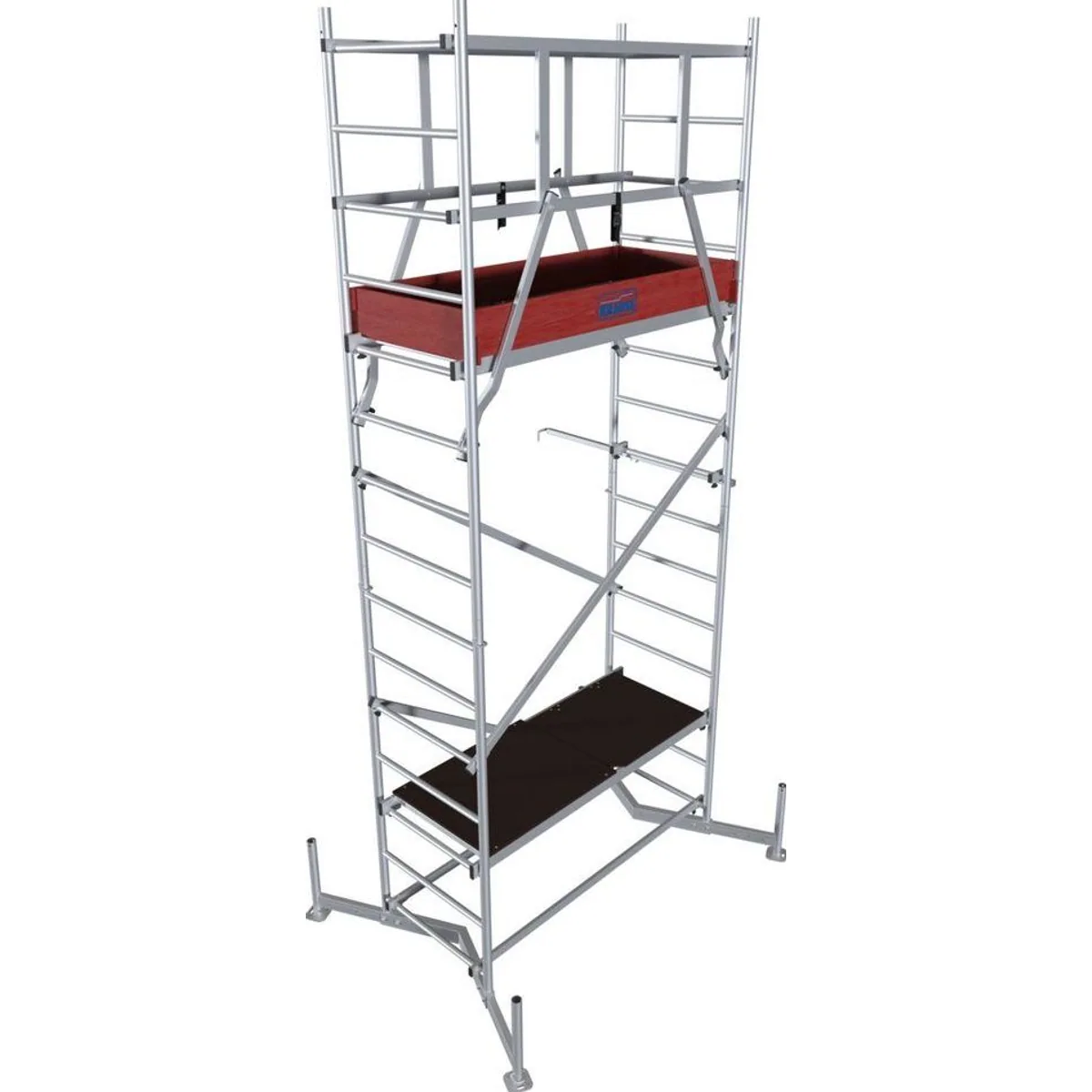 KRAUSE ClimTec Arbeitsgerüst, Komplettset mit Aufstockung, Arbeitshöhe 5 Meter