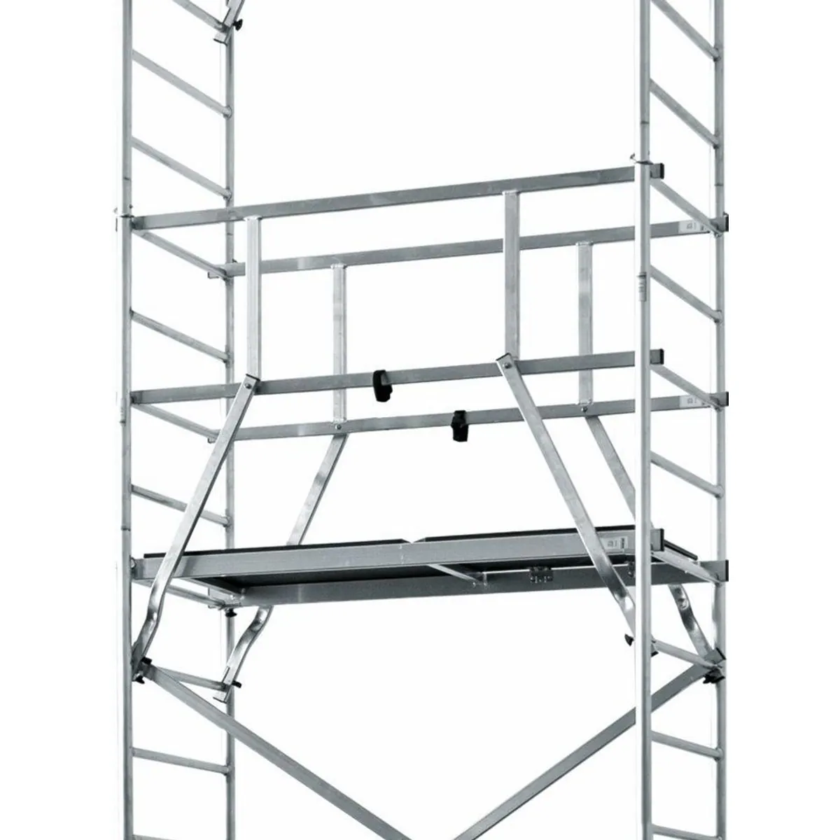KRAUSE ClimTec Arbeitsgerüst, Komplettset mit Aufstockung, Arbeitshöhe 5 Meter 5