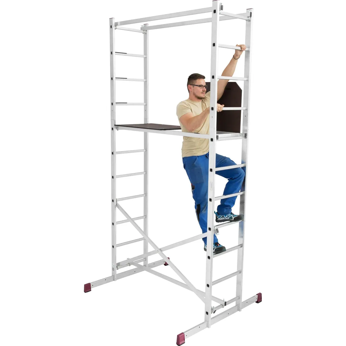 KRAUSE CORDA Arbeitsgerüst, rutschsichere Belagbühne 1,50 x 0,56 m, belastbar bis 150 kg/m² 4