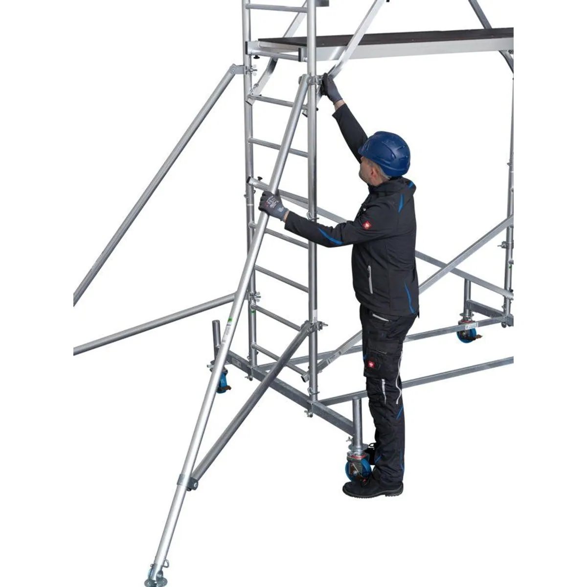 KRAUSE ProTec Fahrgerüst, Arbeitshöhe bis 12,30 Meter, hohe Stabilität 4
