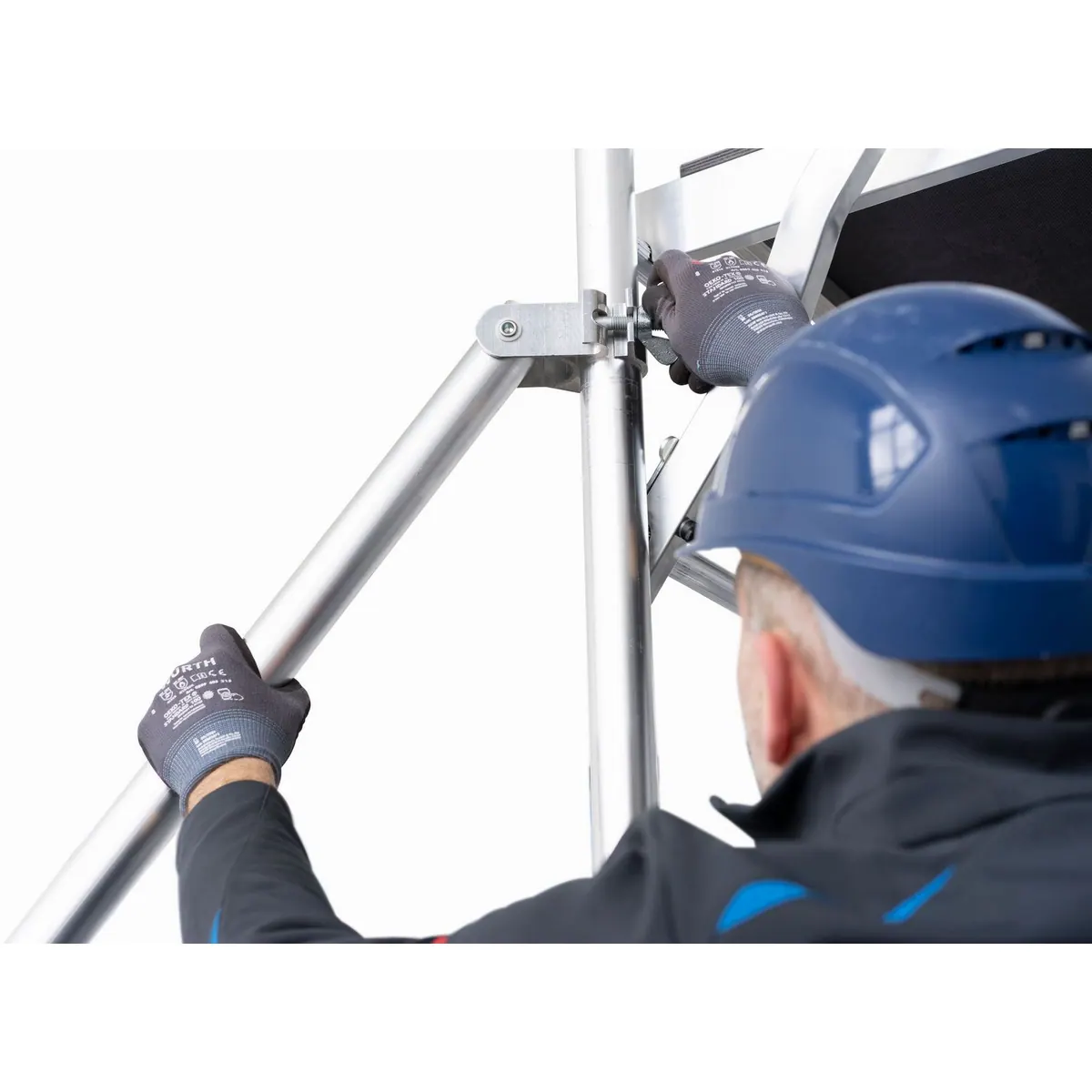 KRAUSE ProTec XS Alu-Faltgerüst, Arbeitshöhe bis 11,80 m, hohe Belastbarkeit 2