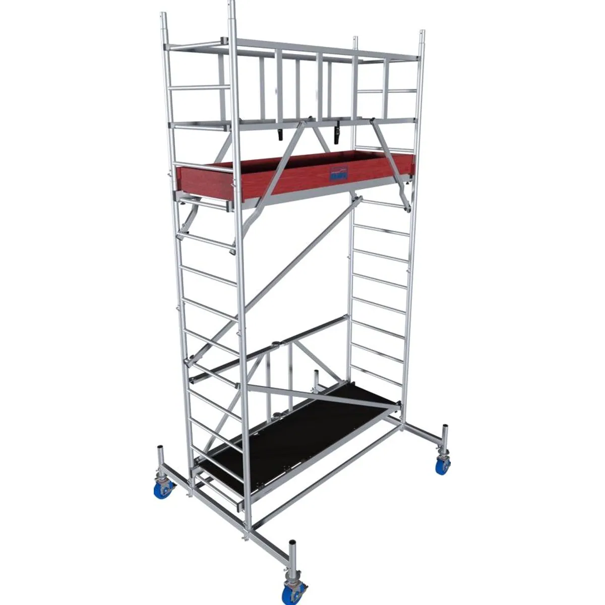 KRAUSE ProTec XS Alu-Faltgerüst, Belastbarkeit 200 kg/m², Arbeitshöhe bis 11,80 m