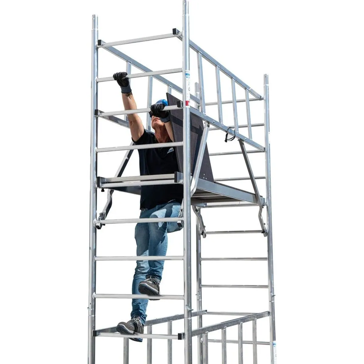 KRAUSE ProTec XS Alu-Faltgerüst, Belastbarkeit 200 kg/m², Arbeitshöhe bis 11,80 m 4