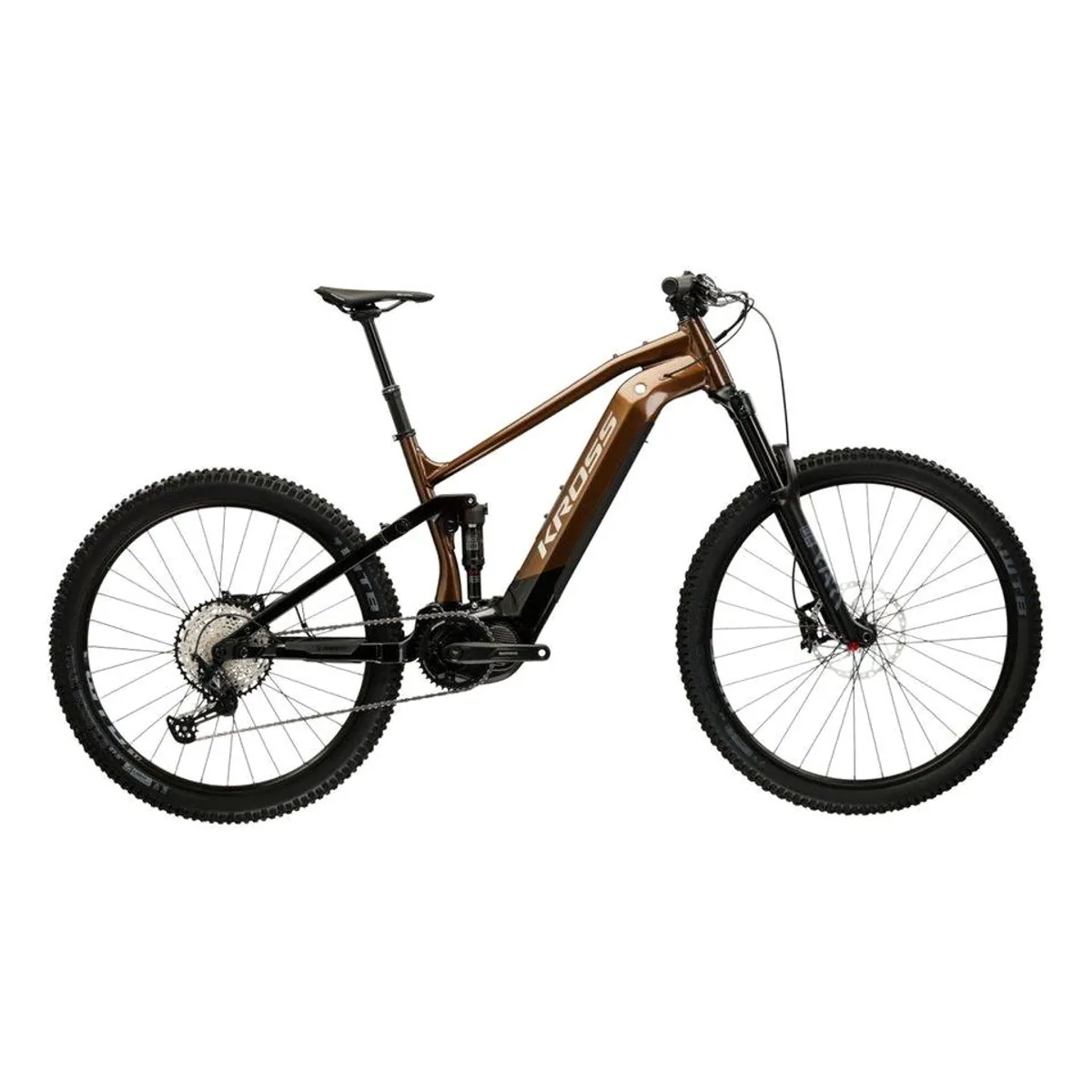 Kross Grist Boost 3.0 E-MTB, leistungsstarker Shimano-Motor, Premium-Vollfederung — 12-Gang Kettenschaltung