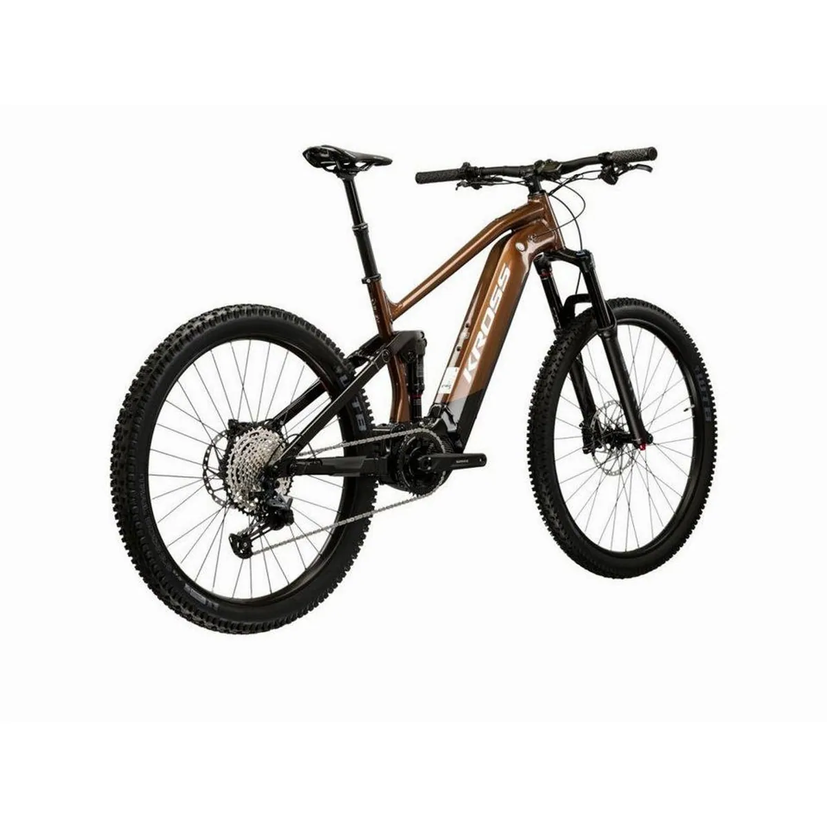 Kross Grist Boost 3.0 E-MTB, leistungsstarker Shimano-Motor, Premium-Vollfederung — 12-Gang Kettenschaltung 3