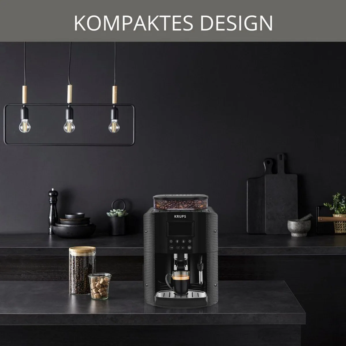 Krups Kaffeevollautomat EA8150, LCD-Display, Speichermodus, Dampfdüse 2