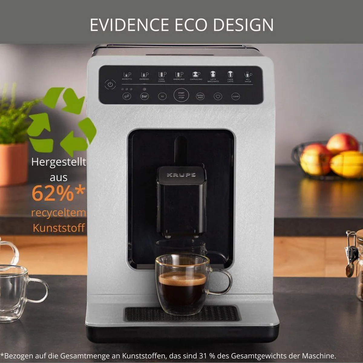 Krups EA897A Evidence ECOdesign, Touch-Steuerung, 8 Getränkespezialitäten 3
