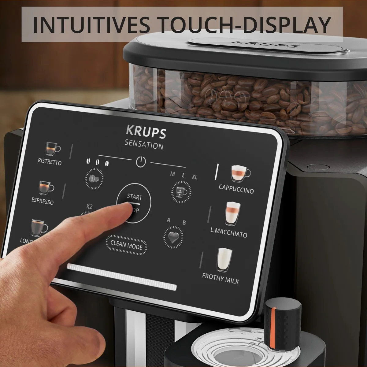 Krups EA9129 Sensation Milk, 6 Kaffee- und Milchspezialitäten, intuitive Bedienung, automatisierte Reinigung 5