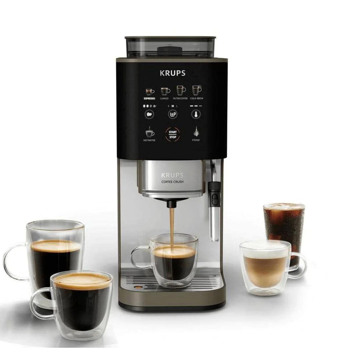 Krups Coffee Crush Experience SA403B, Vielseitige Getränkevielfalt, Kompakt und Elegantes Design 2