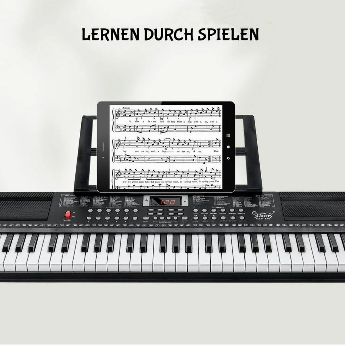 LALAHO GEP-110 E-Keyboard, 61 Tasten, 200 Klangfarben, 60 Demosongs 3
