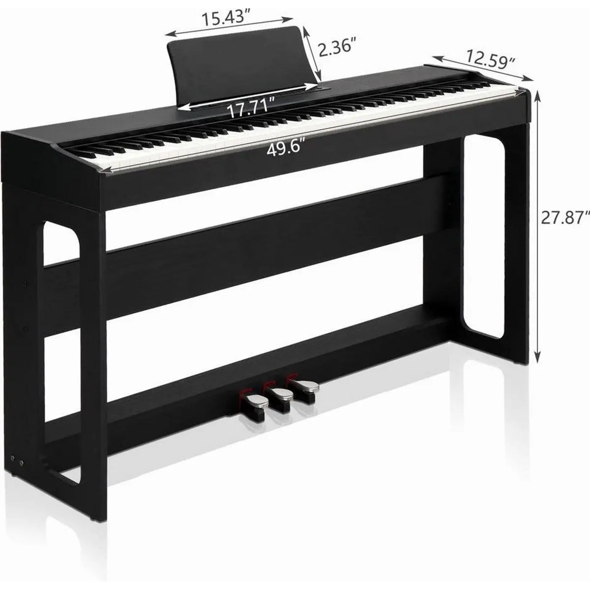 LALAHO GDP-104 Digitalpiano, 88 Tasten, Dual Bluetooth, 128 Rhythmen 3
