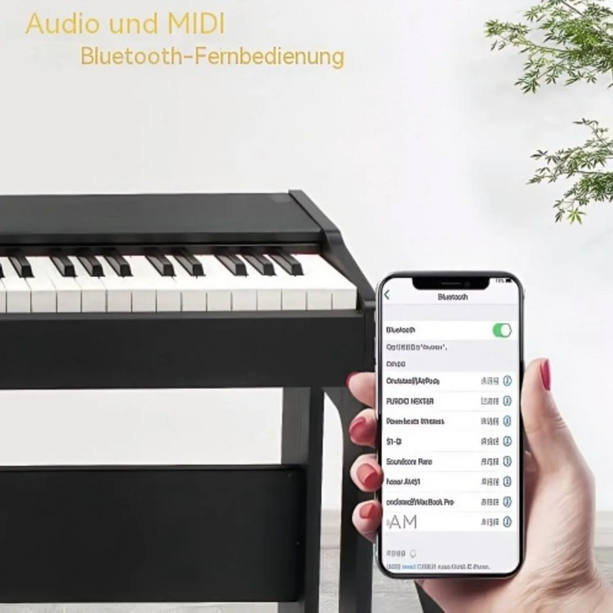 LALAHO GDP-104 Digitalpiano, 88 Tasten, Dual Bluetooth, 128 Rhythmen 4