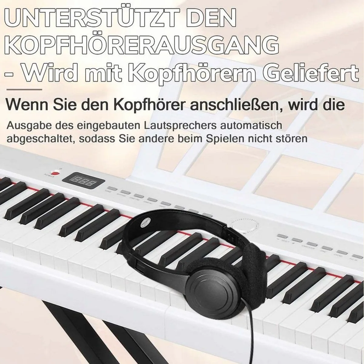 LALAHO Digitalpiano GPP-105, 88 Tasten, Dual-Bluetooth, vielseitige Klangvielfalt 2